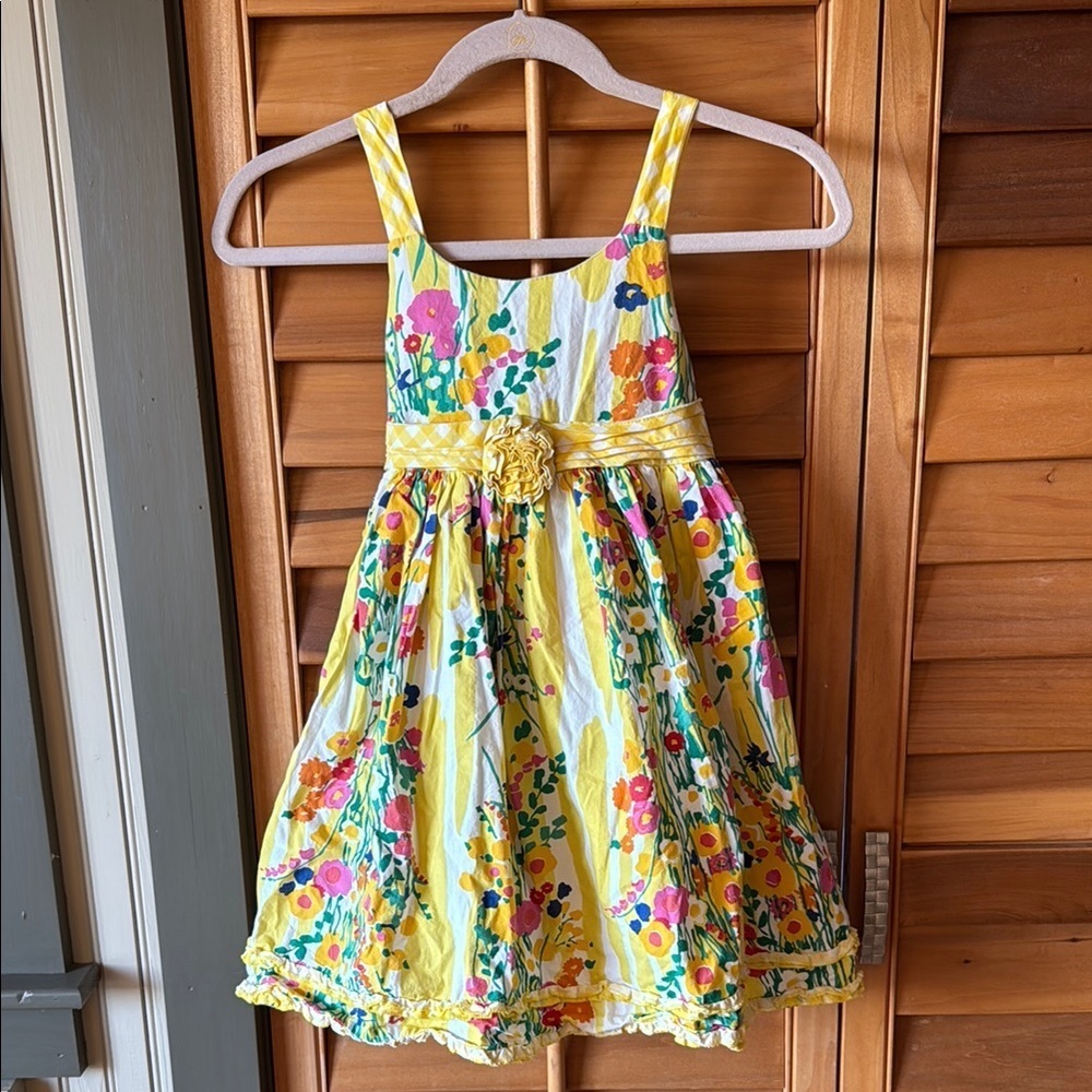 Marmellata yellow floral spring dress size 6X